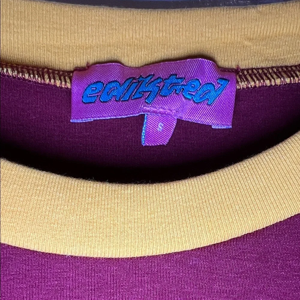 Edikted Maroon and Yellow Portugal Tee - Picture 2 of 4